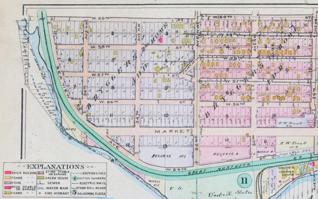 Map of Brygger's 1st Home and 2nd Home Additions, Ballard, 1912 Baist Atlas