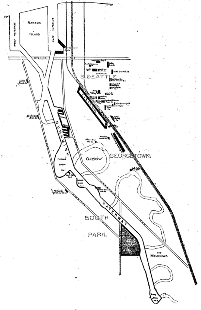 Plan of the Duwamish Waterway, Seattle Post-Intelligencer, August 31, 1913, page 44