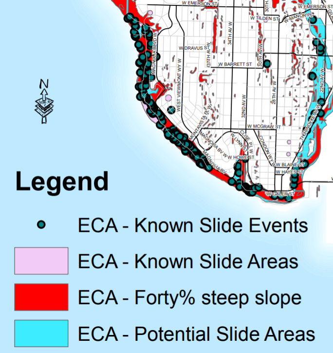 Portion of City of Seattle Landslide Prone Areas map, https://www.seattle.gov/Documents/Departments/SDCI/About/LandslideProneAreas.pdf