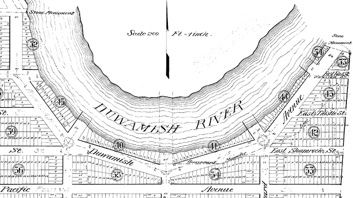 Portion of River Park addition showing Duwamish Avenue (now Riverside Drive)