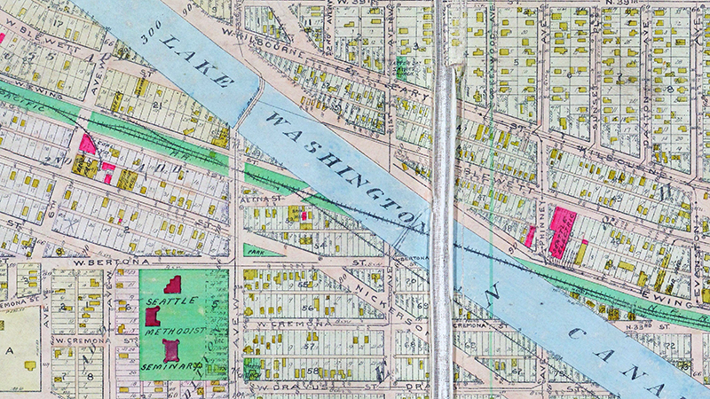 Portion of 1912 Baist Atlas Showing Fremont Cut