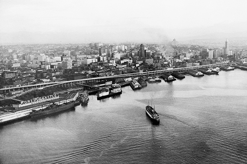 Alaskan Way Viaduct, July 1952