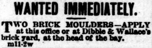 Dibble and Wallace Advertisement, Seattle Post-Intelligencer, May 21, 1882