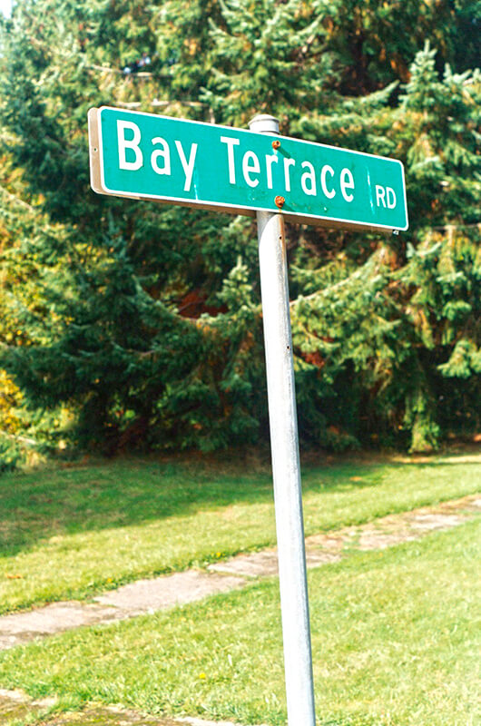 Sign for Bay Terrace Road, Discovery Park, October 30, 2011