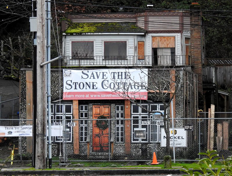 The West Seattle Stone Cottage, corner of SW Maryland Place and Harbor Avenue SW, December 31, 2020