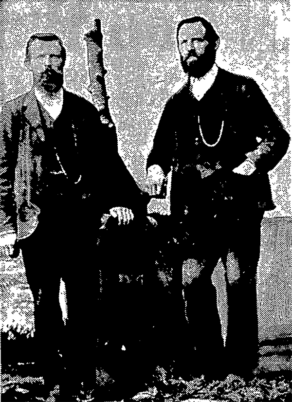 A photograph of brothers W.L. and Robert Weedin that ran in the Seattle Post-Intelligencer, May 23, 1965, in an article about early schools in Green Lake