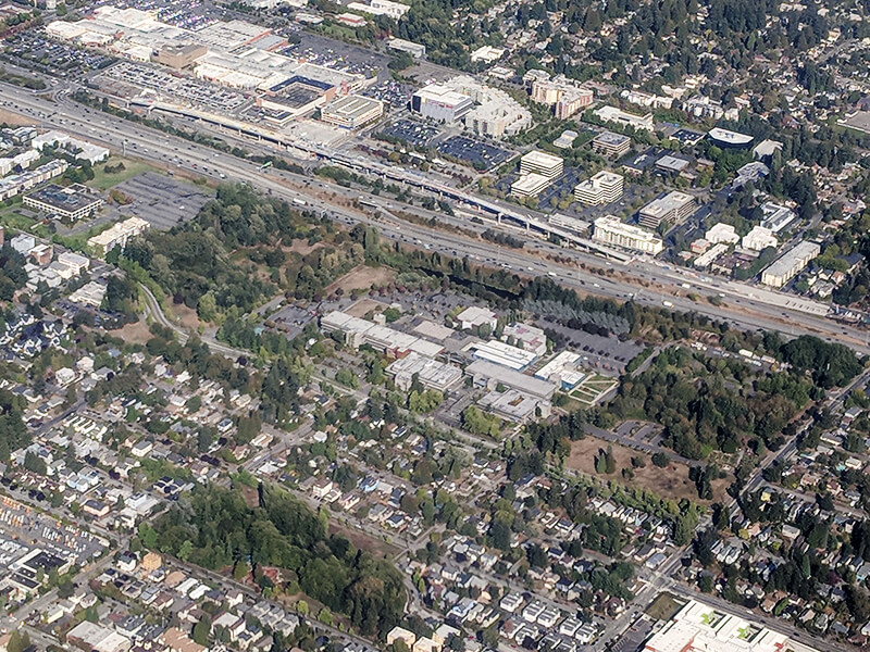 Aerial view of North Seattle College campus