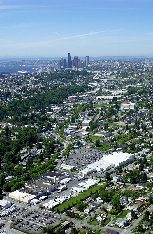 Aerial view of Rainier Valley looking north, 2001