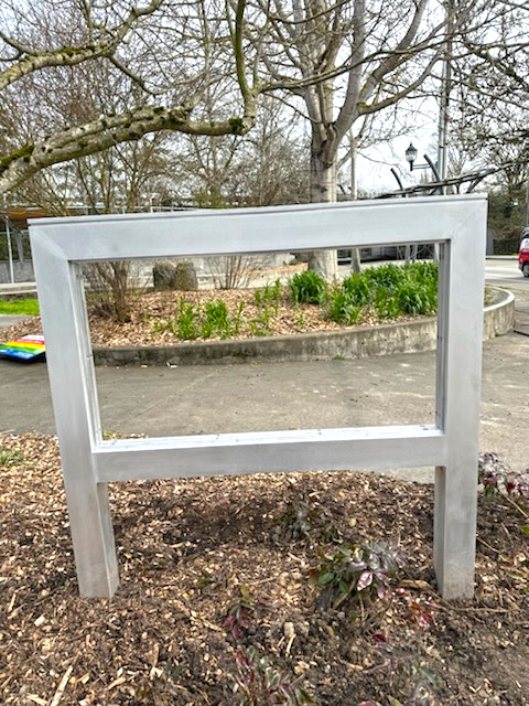 Empty sign frame